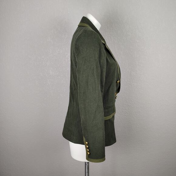 Veronica Beard Edison Dickey Jacket Olive Green Double Breasted Size 8 - Picture 3 of 16
